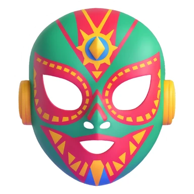 vibrant mexican luchador mask sticker
