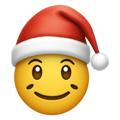 Smiley face with Christmas hat  sticker
