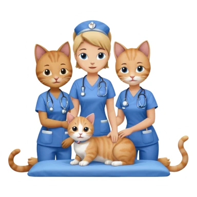 Cat hospital nurses sticker