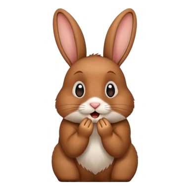 Rabbit more excited  sticker