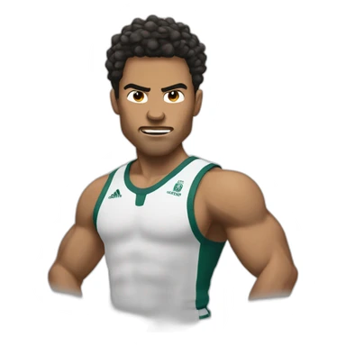 a angry lightskin guy with good hair and adidas training sticker