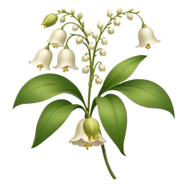Beige Lily of the valley flower sticker