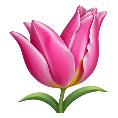 Corazón rosa y tulipán rosa sticker