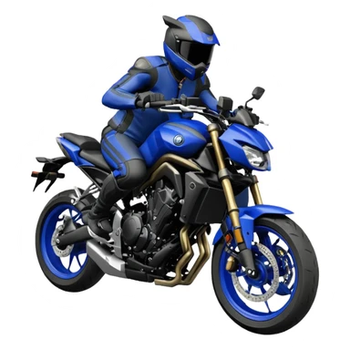 Yamaha MT-07 motorcycle dynamic riding pose sticker