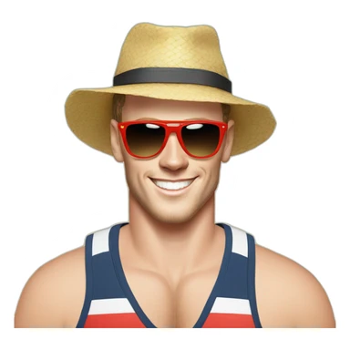 Jonathan Toews as a beach bum sticker