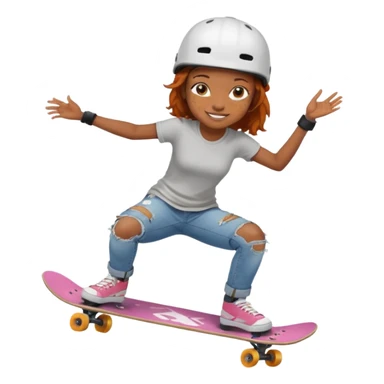 skateboarder black girl mugshot with  sticker