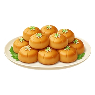 Northeastern Chinese sweet and sour pork Guo Bao Rou crispy outside tender inside, simplified emoji style with bold outlines and bright colors, cartoon style Dongbei specialty dish sticker
