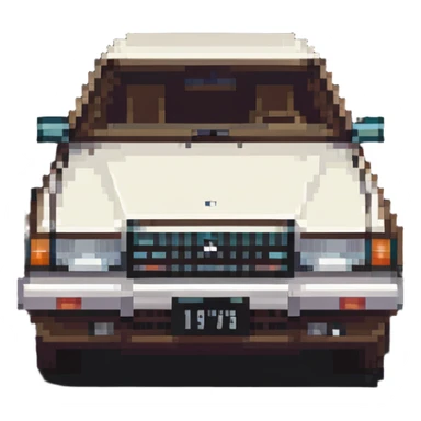 Toyota Crown 1980s model, vintage Japanese luxury sedan sticker