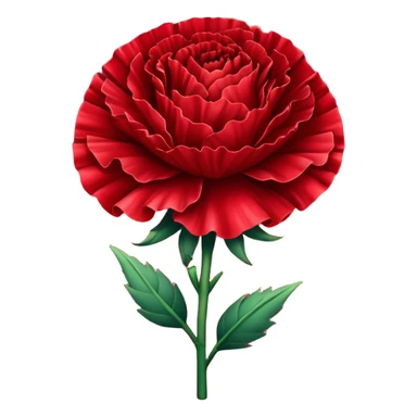Red carnation sticker