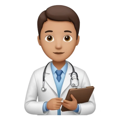 doctor with checklist sticker