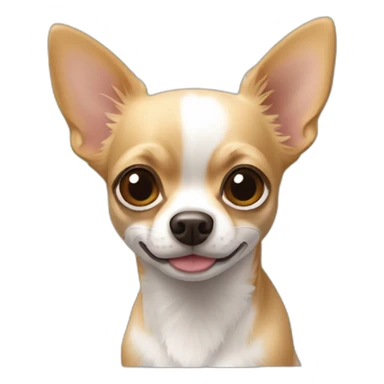 Chihuahua poils  blanc et roux sticker