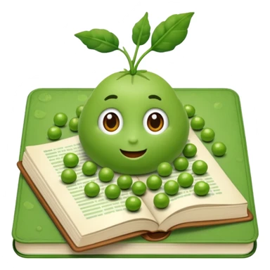 Book a teenie with some peas sticker
