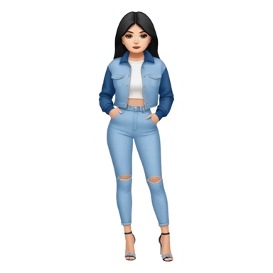 Kylie Jenner in full-length branded clothes sticker