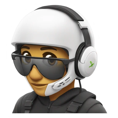 White giro with gaming headset and Xbox controller sticker