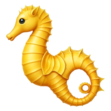 Yellow sea horse facing left sticker
