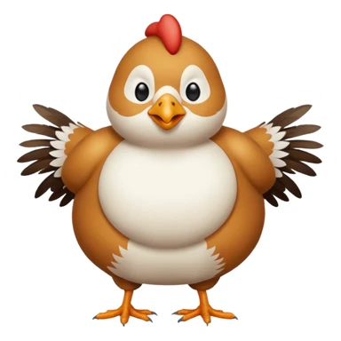 Fat chicken sticker