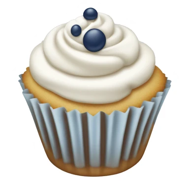 vanilla cupcake with white icing and navy blue sprinkles sticker