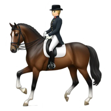 dressage horse sticker