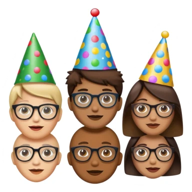 pand with party hats and opticals sticker