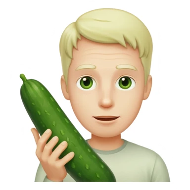 Rick from Rick and Morty holding a cucumber sticker