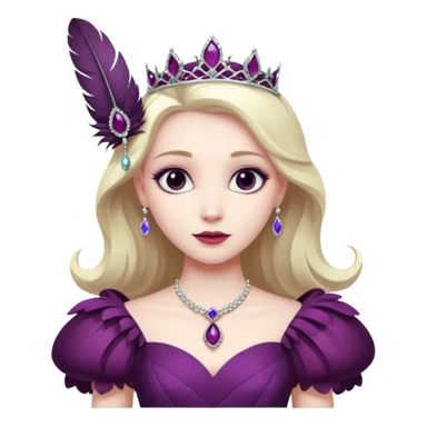  Princess – feather brooch + plum gown,Shadow Princesses. sticker