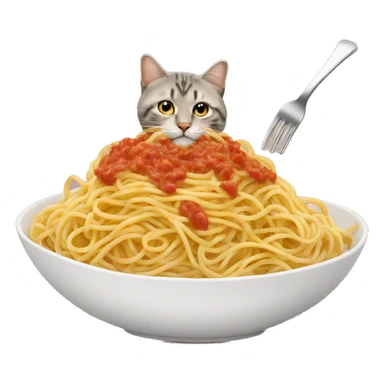 gatto che mangia spaghetti sticker