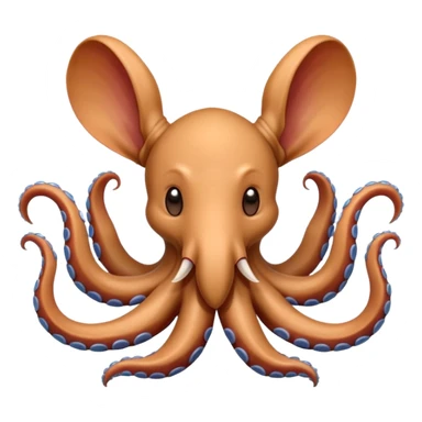 A Aardvark with Octopus arms sticker