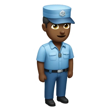 small full-body mailman seen from above sticker