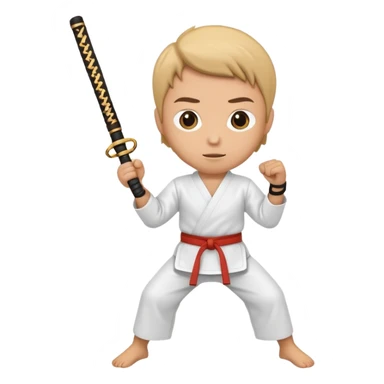 karate nunchaku sticker