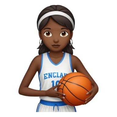 ￼ a Indian girl with a basketball for the lower half of her body ￼ sticker