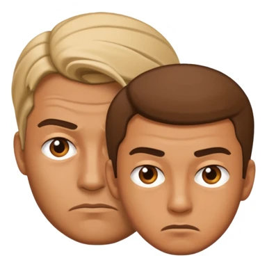 man annoyed with a man sticker