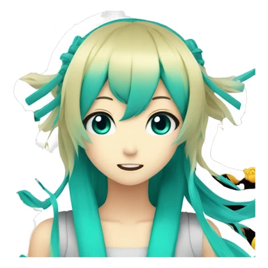 Donald Trump has Hatsune Miku hair  sticker