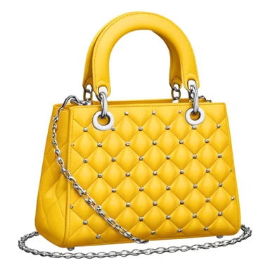 dior yellow bag sticker