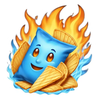 Chips blue names fire sticker