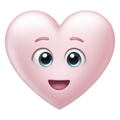 pearl light pink heart sticker