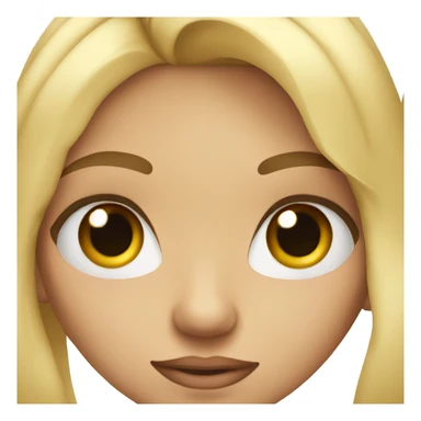 Blonde girl with raised eye brow sticker