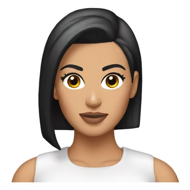 kim kardashian with a buzz cut sticker