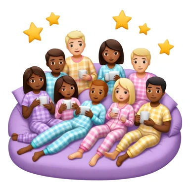 Asthtetic sleepover chill  sticker