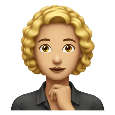 woman with her hands on her neck sticker