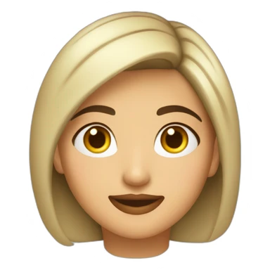 Mujer gordita morena sin gafas pelo corto ojos cafes sticker