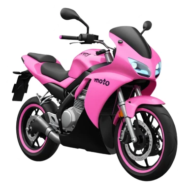 moto sportiva con scritta nera e solo avanti rosa fluorescente  sticker