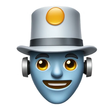 robot with a frank sinatra hat on sticker