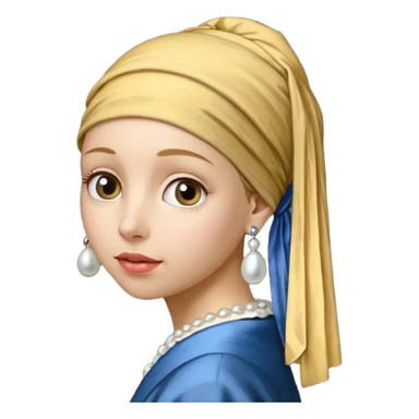Girl with a Pearl Earring painting sticker