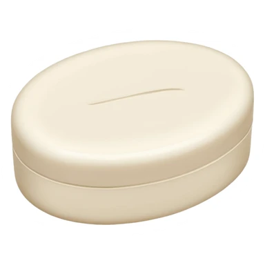 oval white soap sticker