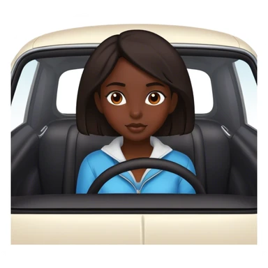 Dark skin girl in a car sticker