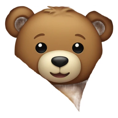 Teddy Bear hugging a baby sticker