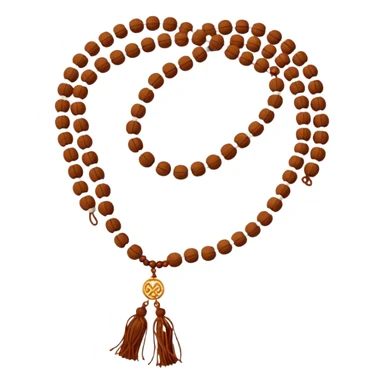 white Prayer Beads Rudraksha sticker