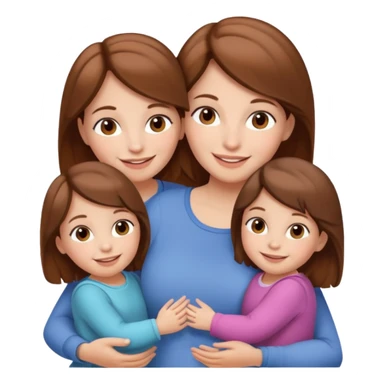 mom with twin girls sticker