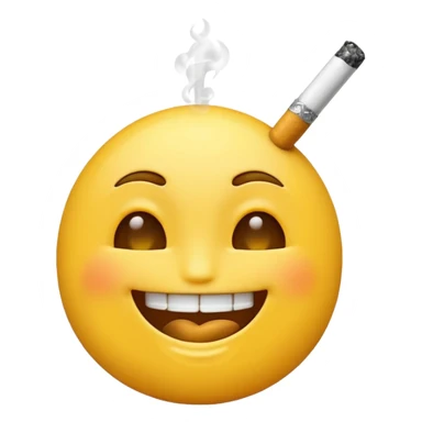A cool emoji smoking  sticker