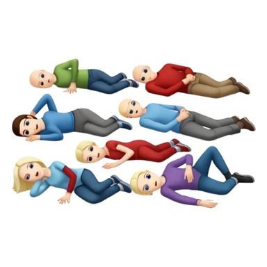 A croud of people dead on the floor sticker